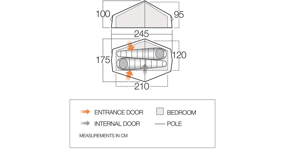 VangoF10 Helium UL 1 tent  (Donkergroen)