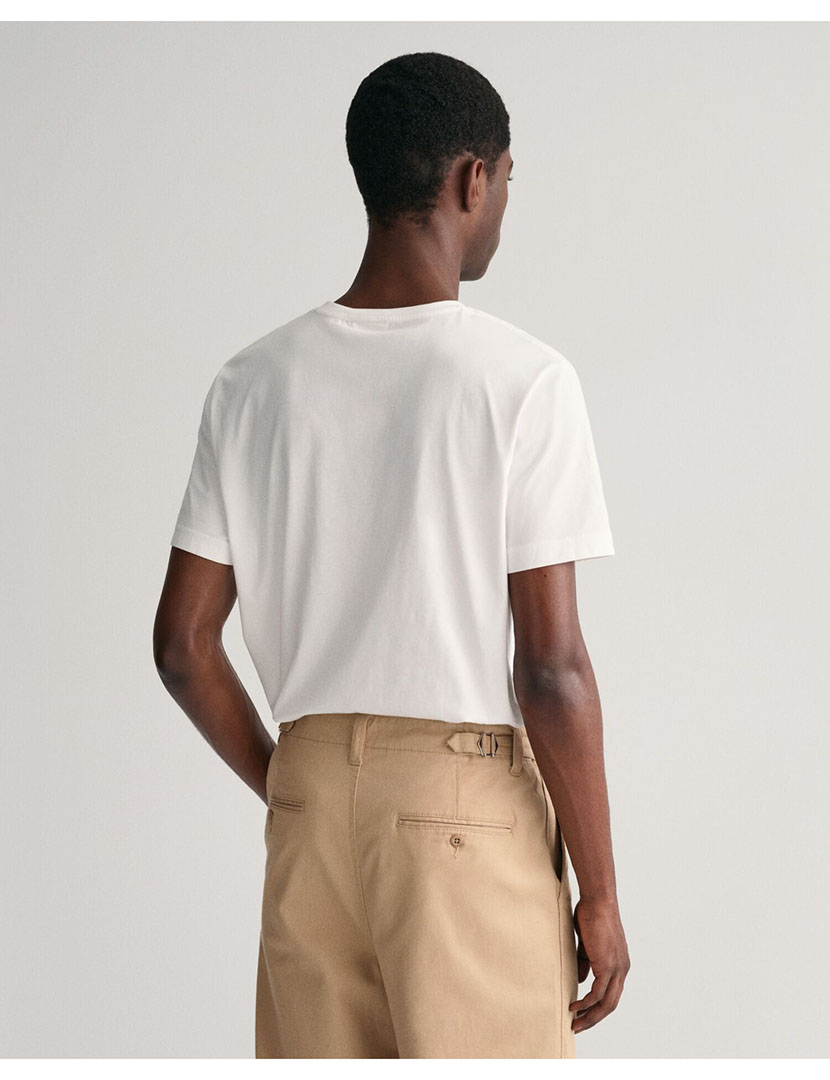 Regular Fit Shield White T-Shirt