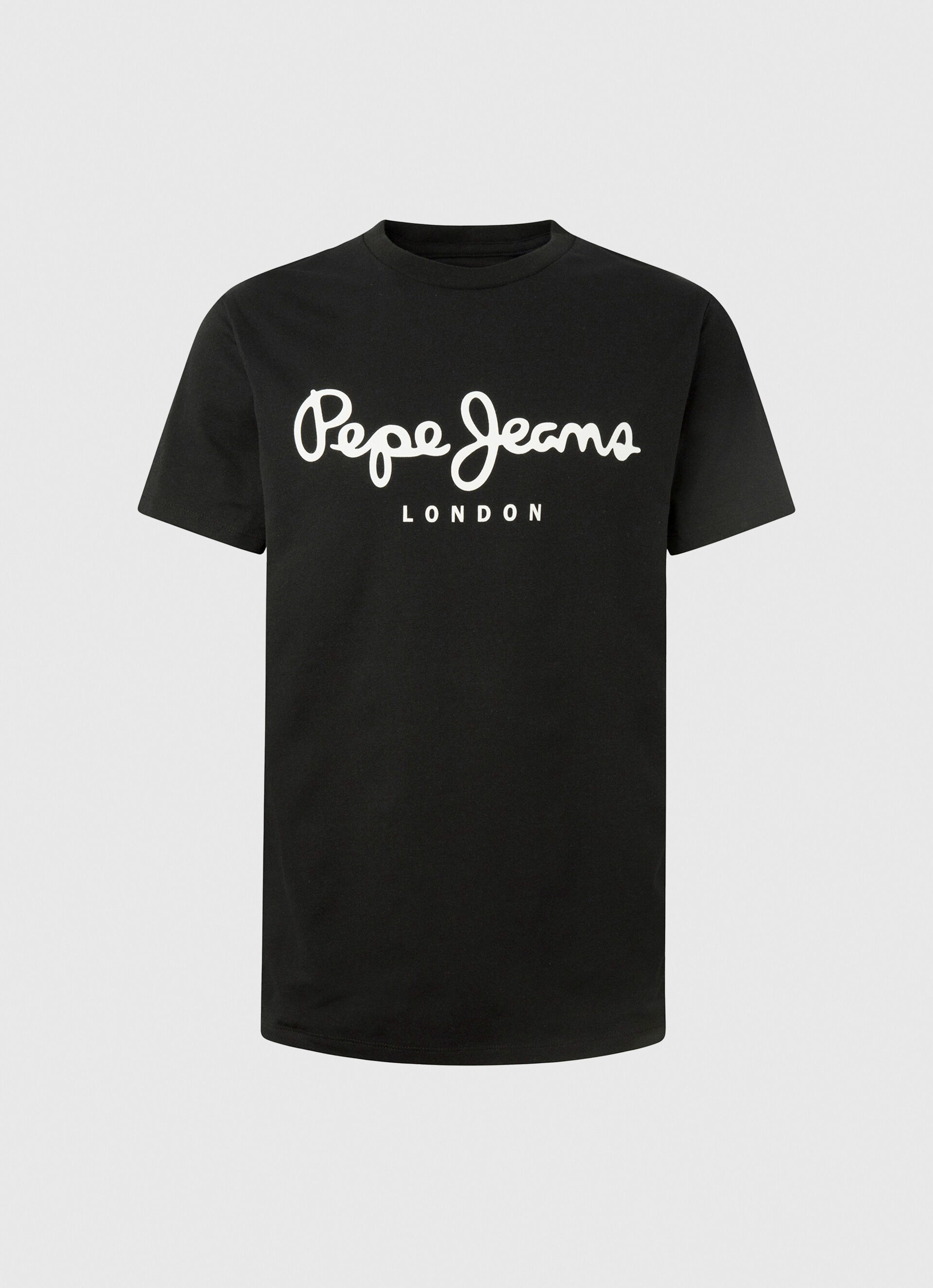 CAMISETA DE ALGODÃO DE MANGA CURTA - preta