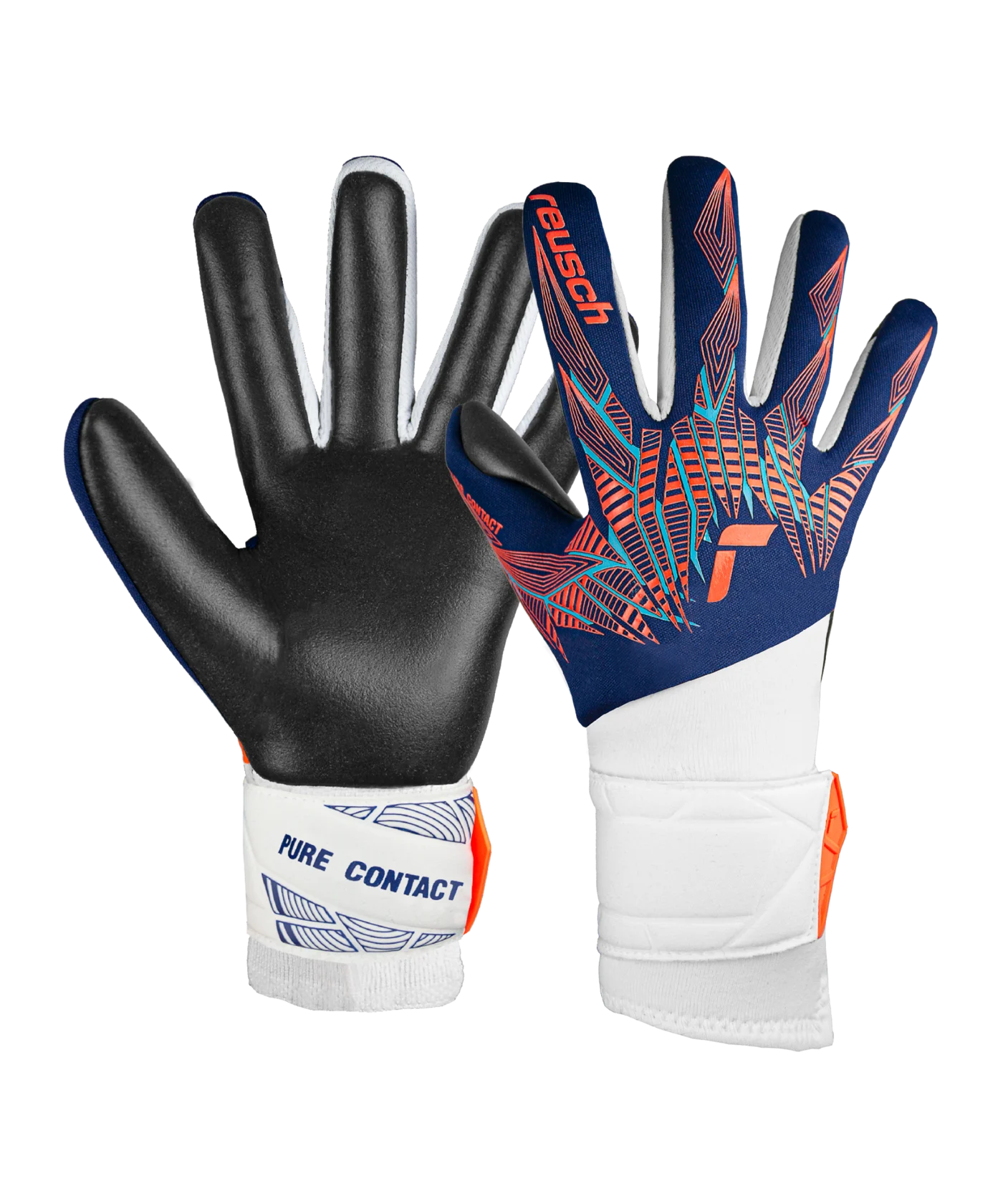 Reusch Pure Contact Silver TW-Handschuhe Night Spark 2024 Blau Orange Schwarz F4848