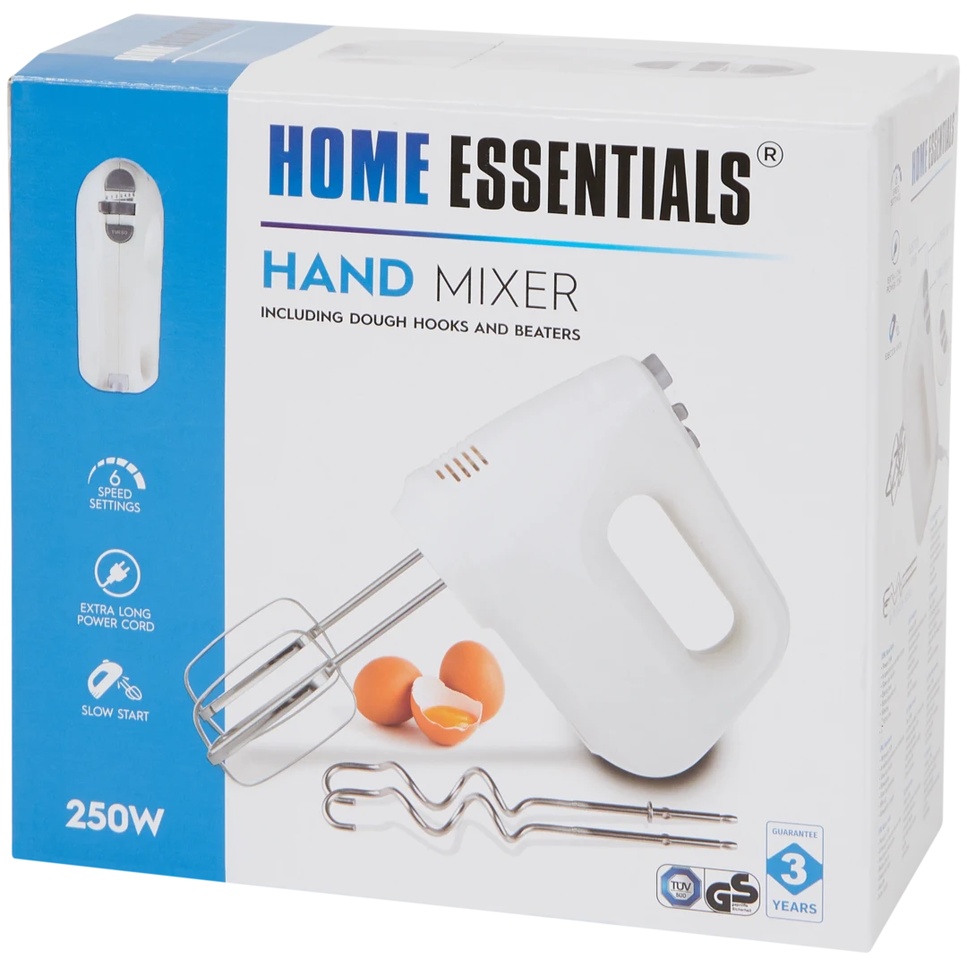 Home Essentials handmixer 250 watt | 6 snelheden | diverse kleuren