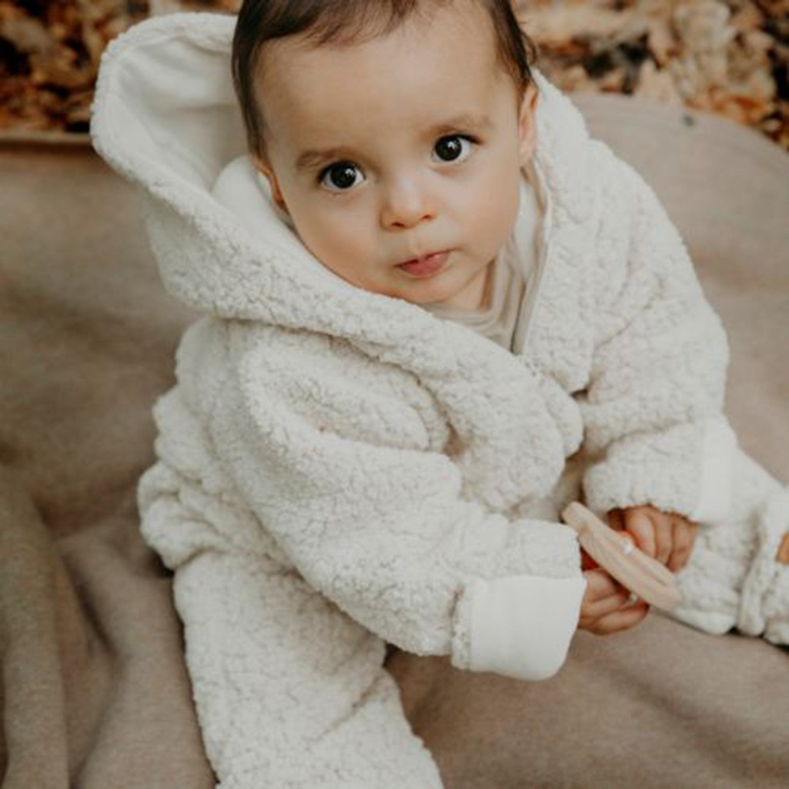 Baby-Anzug Teddy Off white