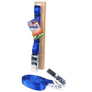 Jumbo spanband blauw 5m 25mm met ratel