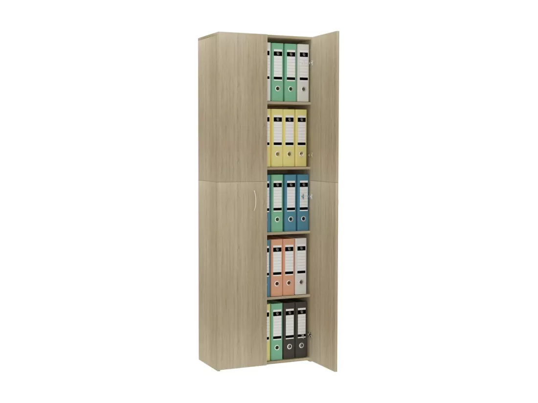 Armoire de bureau Chêne sonoma 60x32x190 cm Bois d'ingénierie