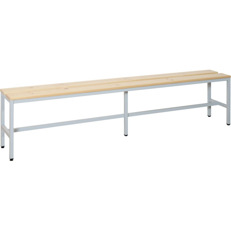 Banc à lattes bois monobloc - L. 200 cm