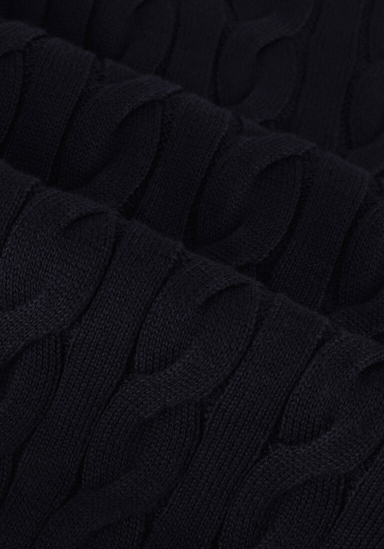 TOMMY HILFIGER donkerblauwe tommy hilfiger trui classic cable crew neck