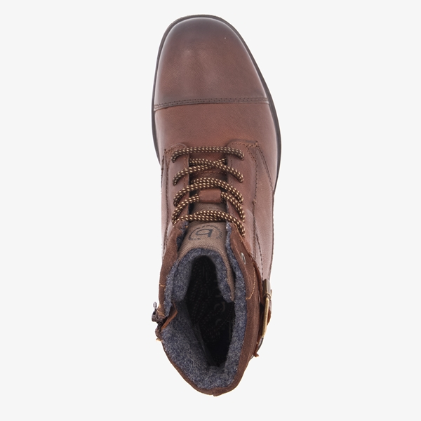 Bugatti hoge leren heren veterboots bruin