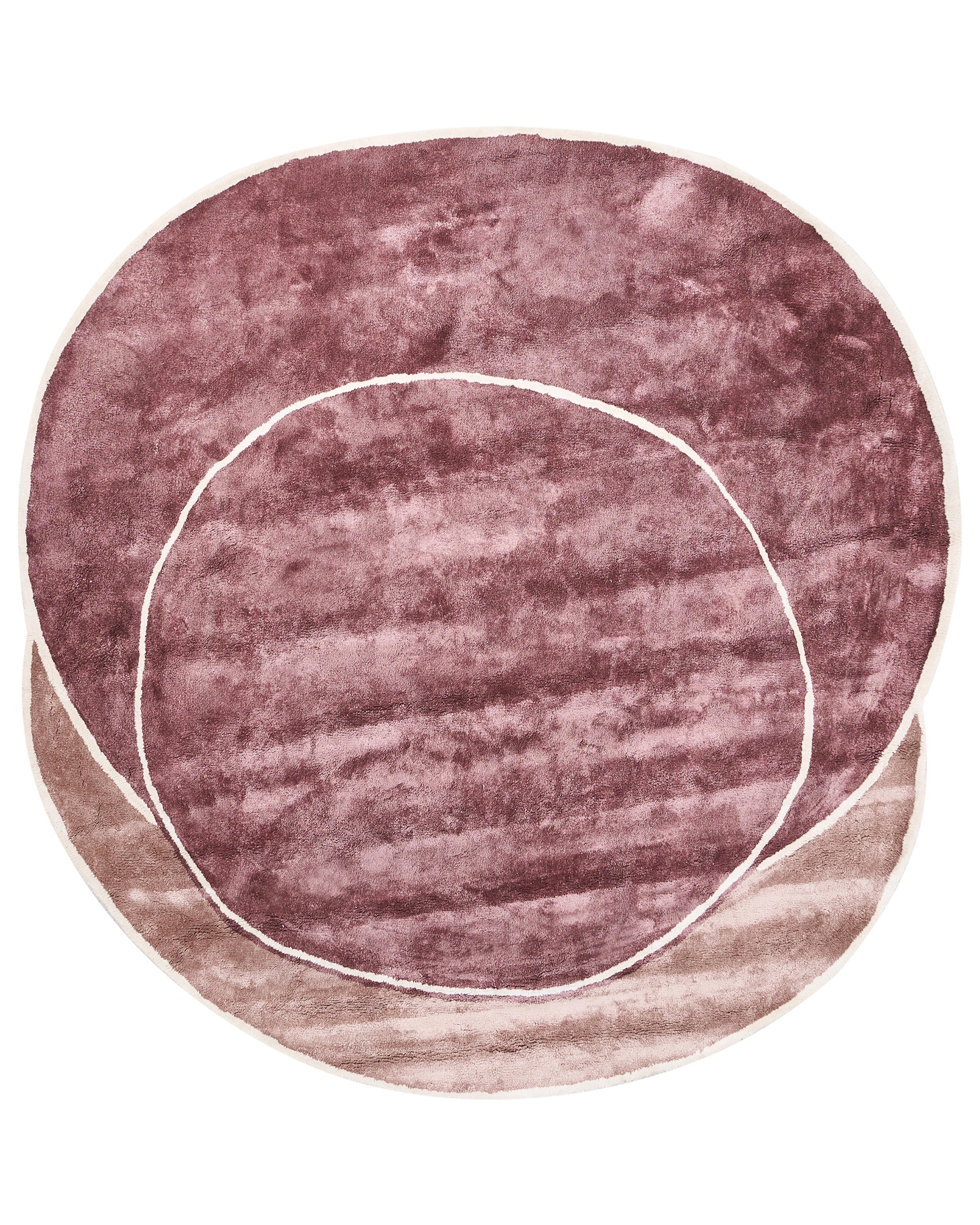 Vloerkleed KANRACH Roze 200 x 200 cm Viscose