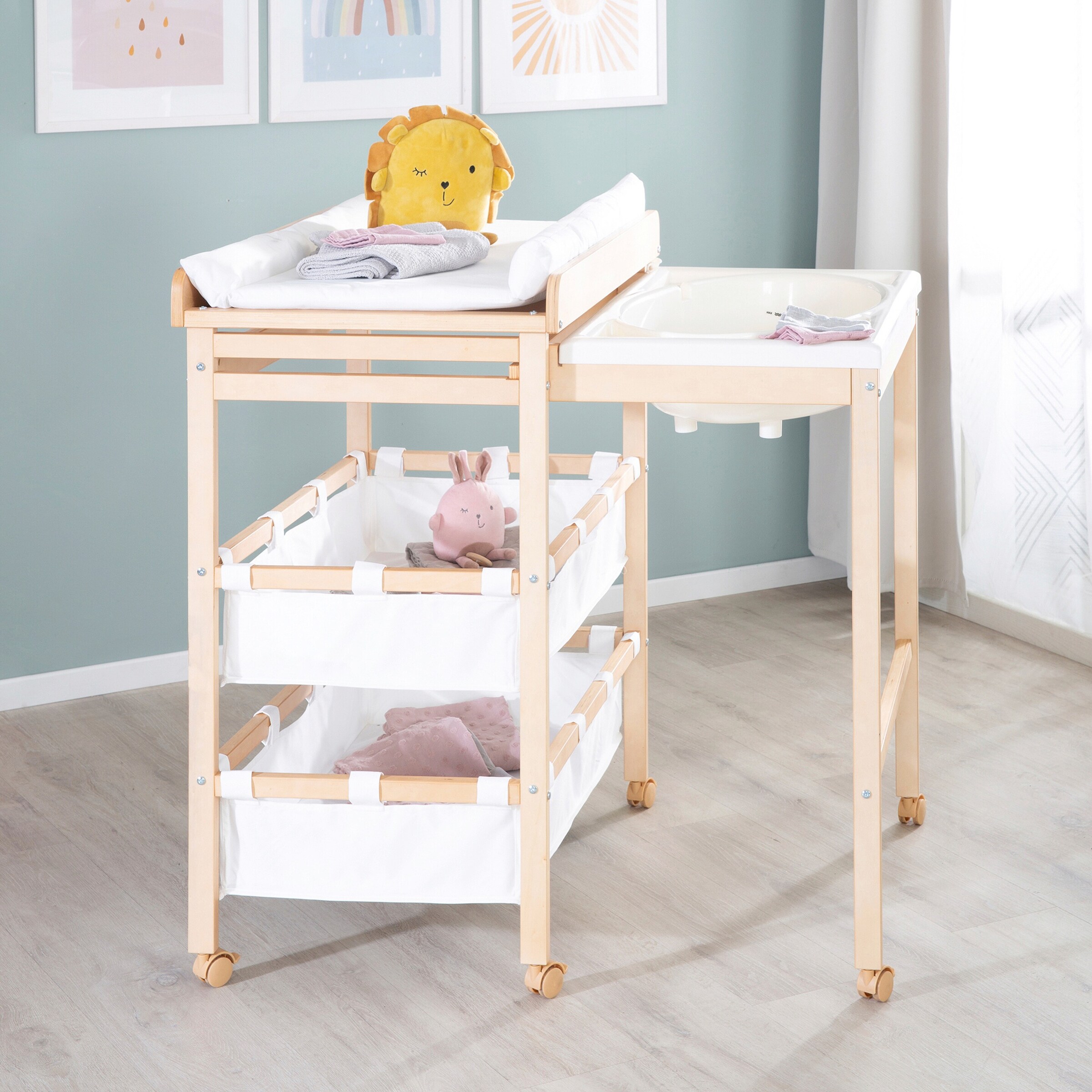 roba Bade- und Wickelkombination Baby Pool ausziehbar