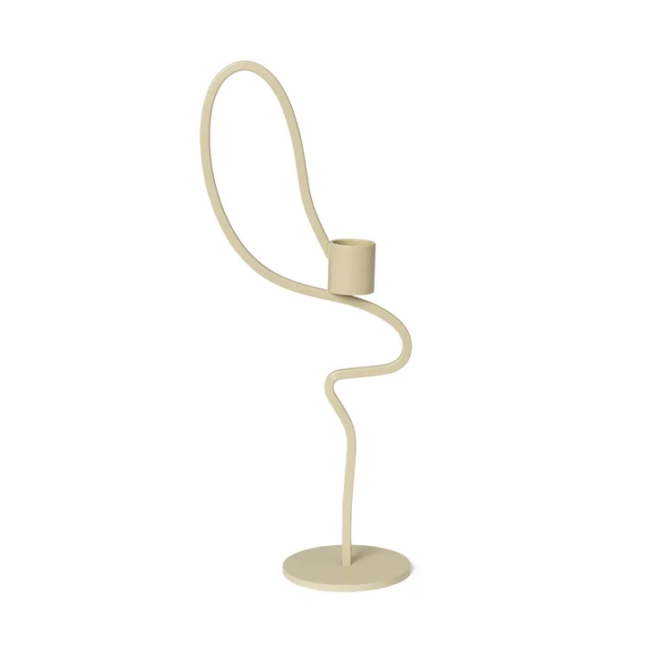 Ferm Living - Valse Kerzenständer hoch, cashmere