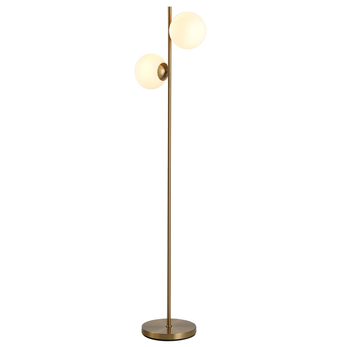 HOMCOM staande lamp, 39 x 28 x 165 cm, staal, goud