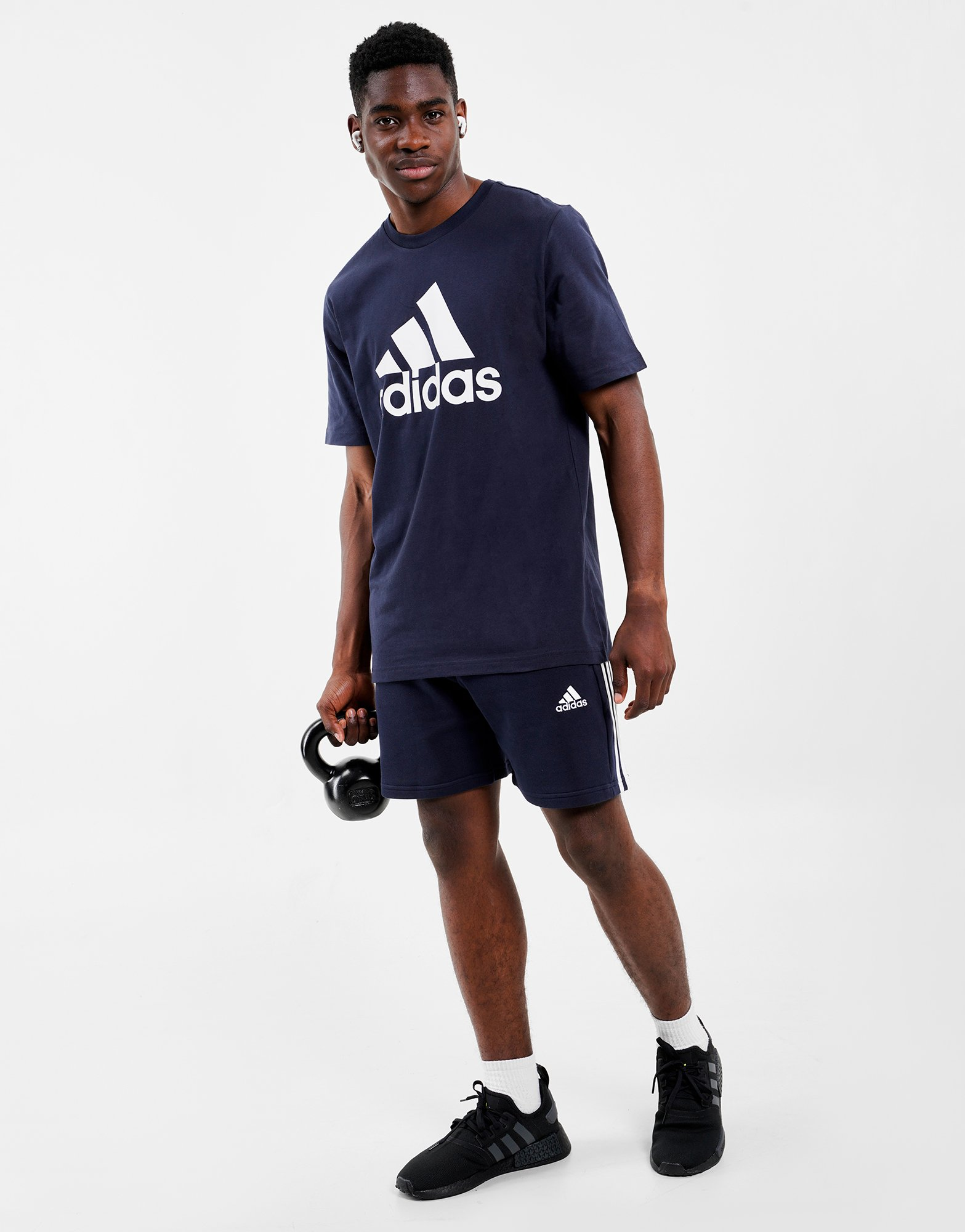 adidas Short à 3 bandes en moleton Essentials