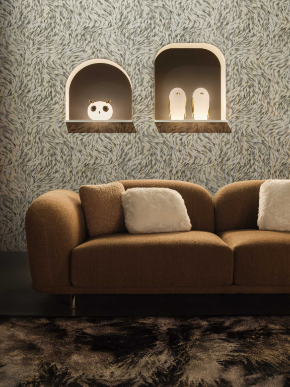 Moooi Pet Light tafellamp Noot Noot messing/wit