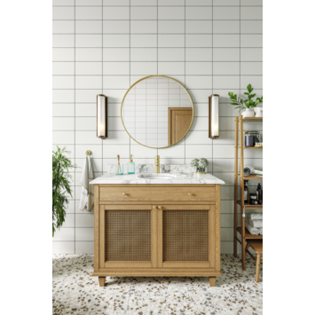 Haceka badkamerspiegel Deco geborsteld goud Ø 80 cm rond
