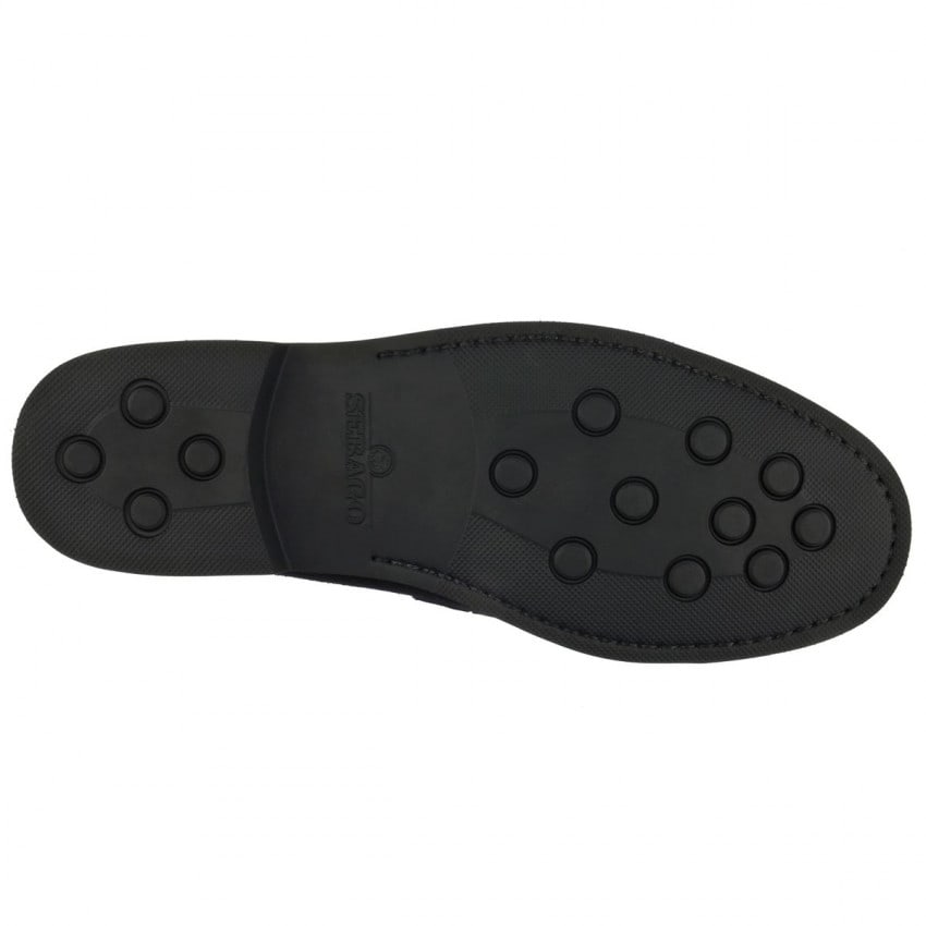 RYAN SUEDE POLARIS BLUE NAVY MOCASSIN-Mocassin pour homme en suede