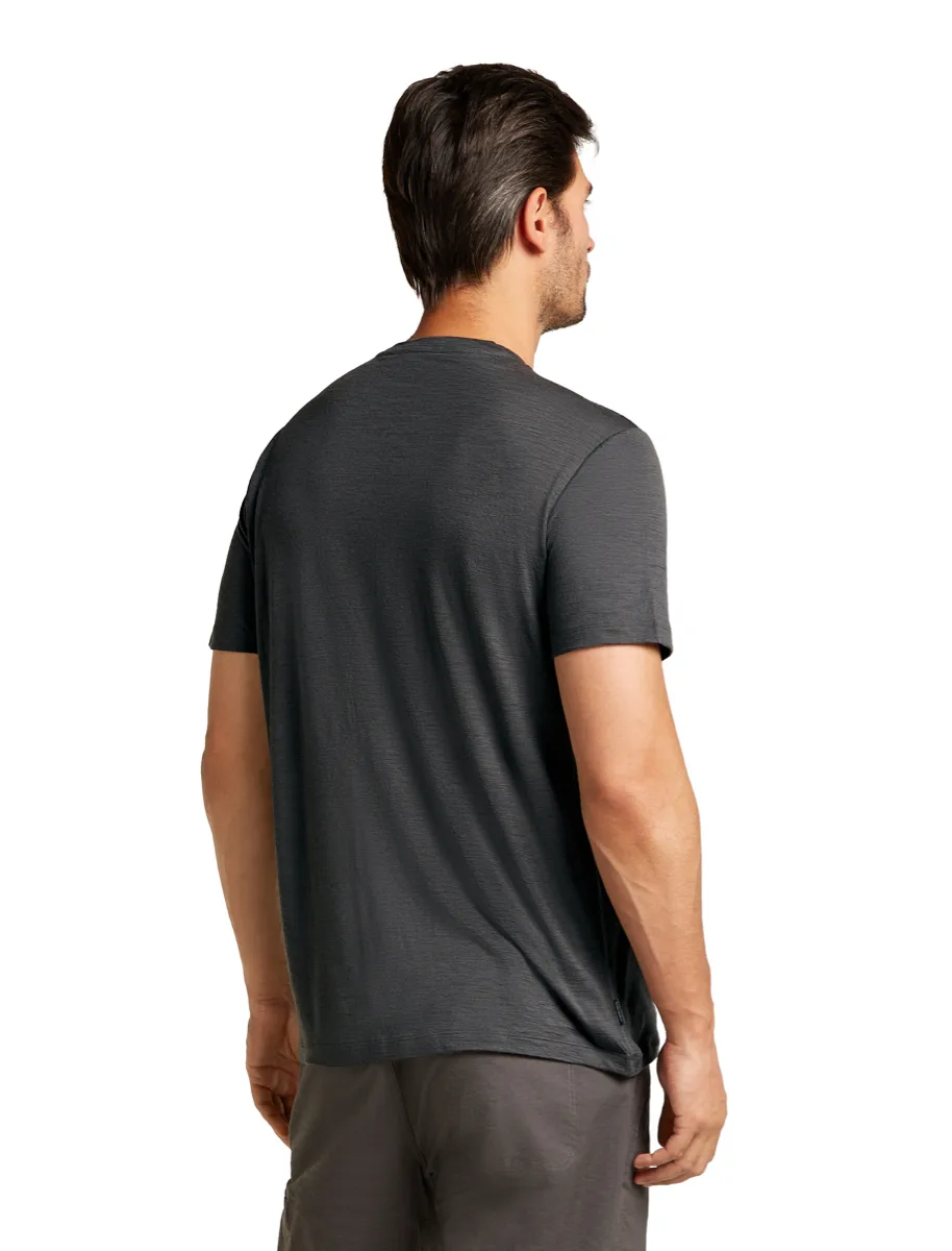 Icebreaker Men's Merino 150 Tech Lite Shortsleeve Tee Catch Obsidian