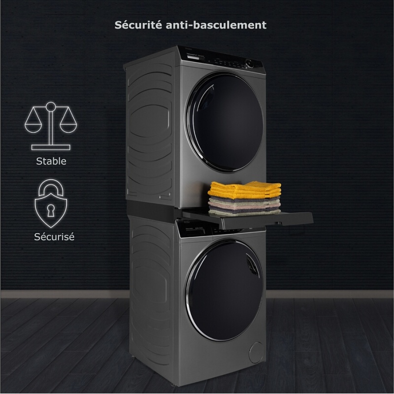Kit de superposition Haier HASTKU10FB - Kit de superposition noir