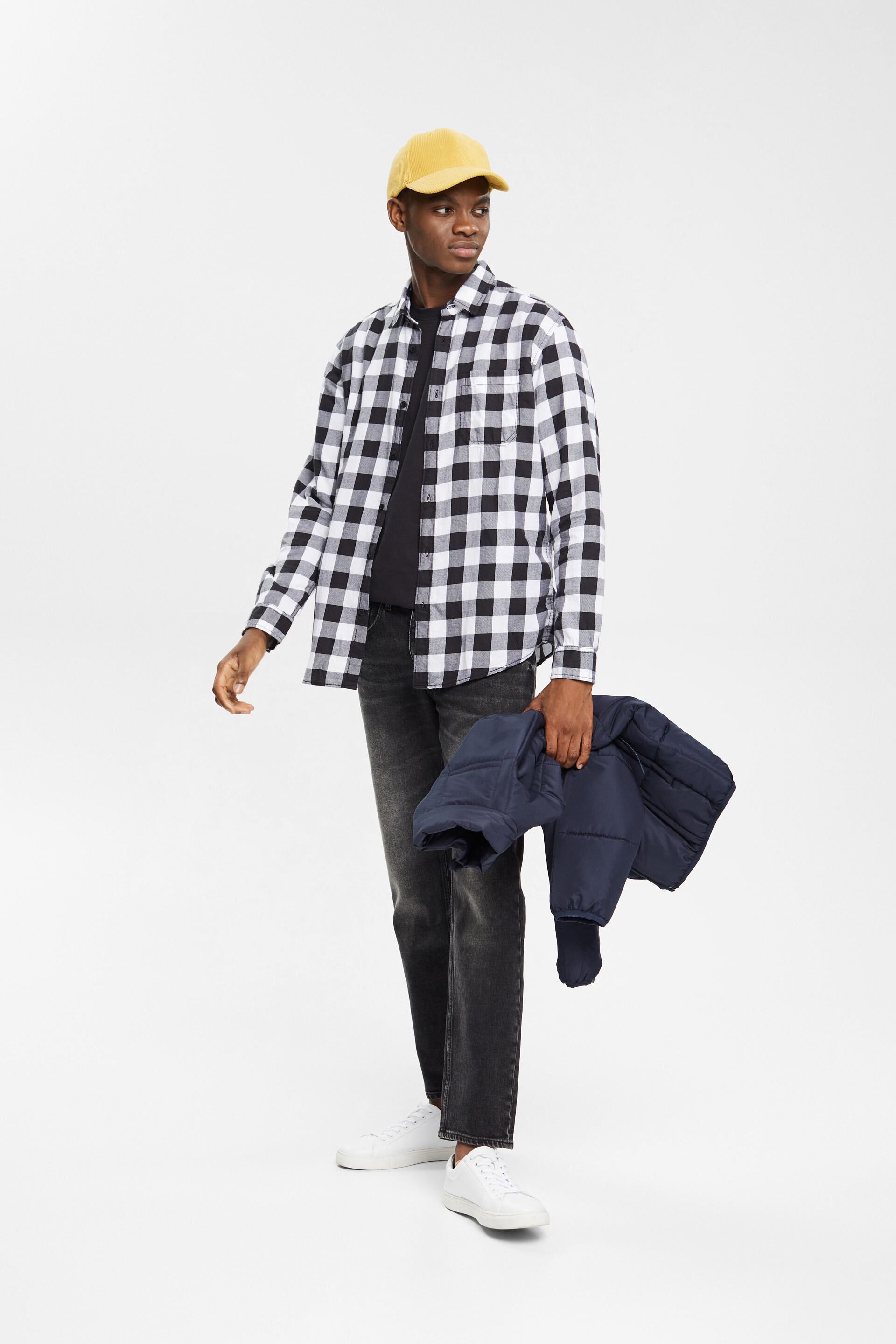 Chemise en flanelle de coton durable à carreaux vichy