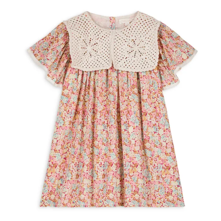 Louise Misha Robe Warisa Col Crochet | Rose