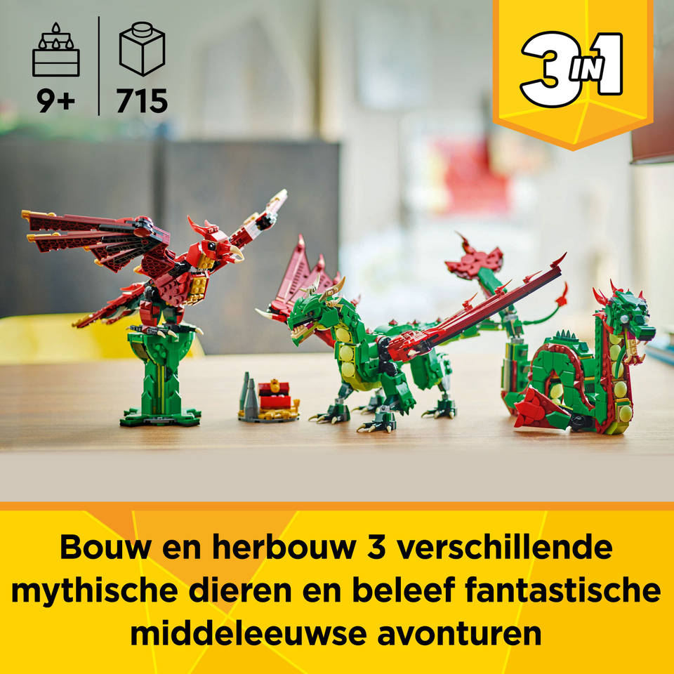 LEGO Creator 3-in-1 middeleeuwse draak 31161