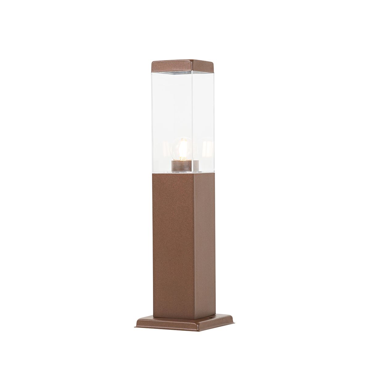 Buitenlamp roestbruin met grondpin en kabelmof 45cm IP44 - Malios