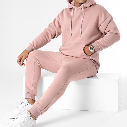 Ensemble Sweat Capuche Et Pantalon Jogging Rose Pale