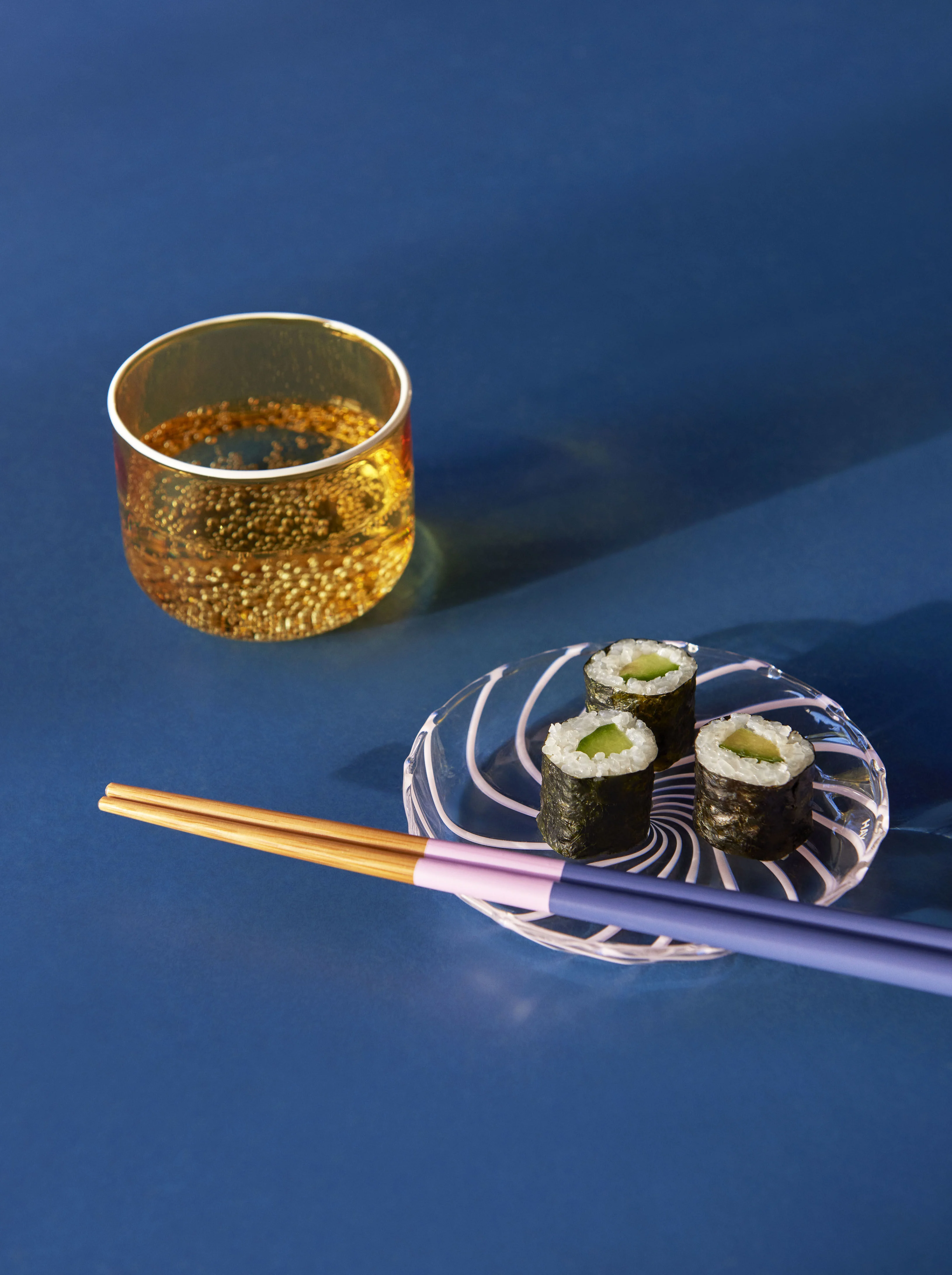 SPIN - Assiette à mignardises verre | Rose
