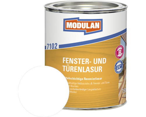 MODULAN 7102 Raam- en deurbeits Wit 750 ml