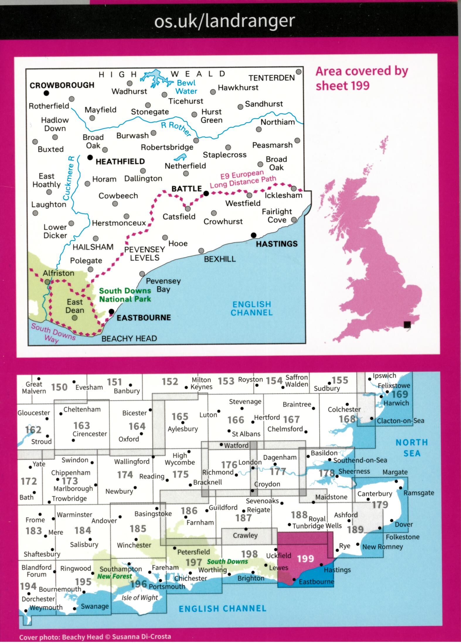 ORDNANCE SURVEY - 199 GB EASTBOURNE 1 50 000