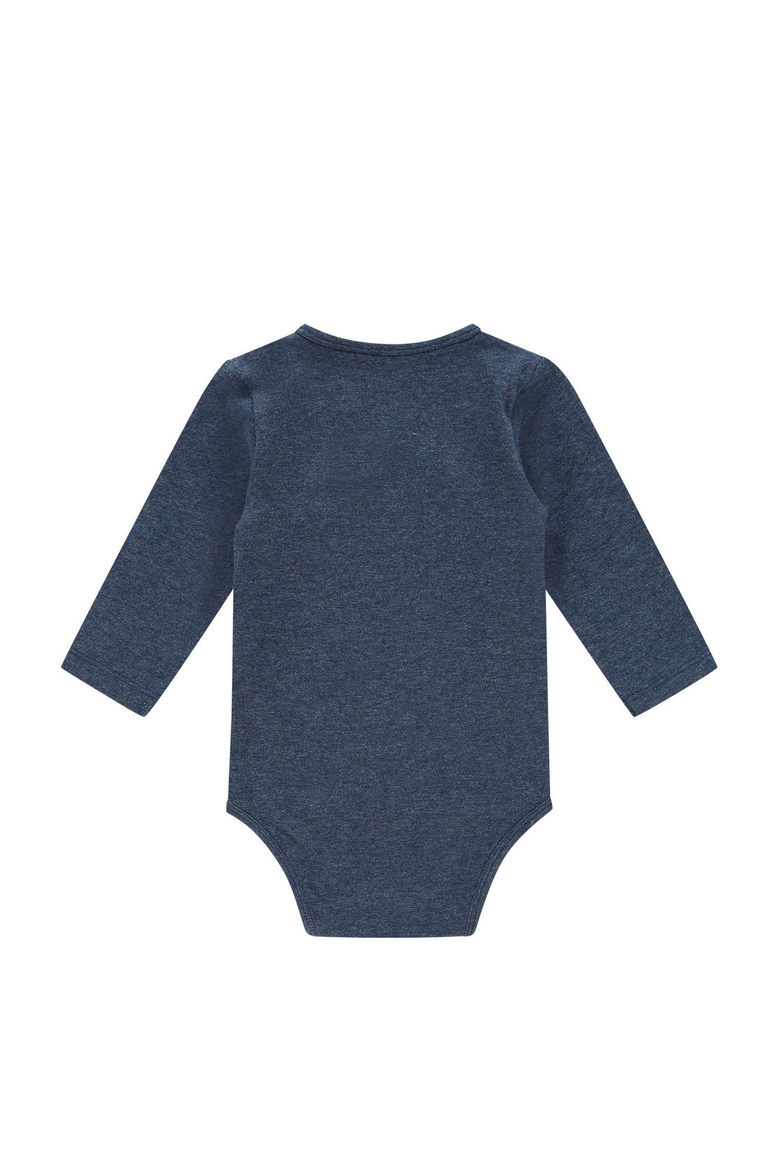 Vingino baby romper Pelle met overslag en printopdruk donkerblauw