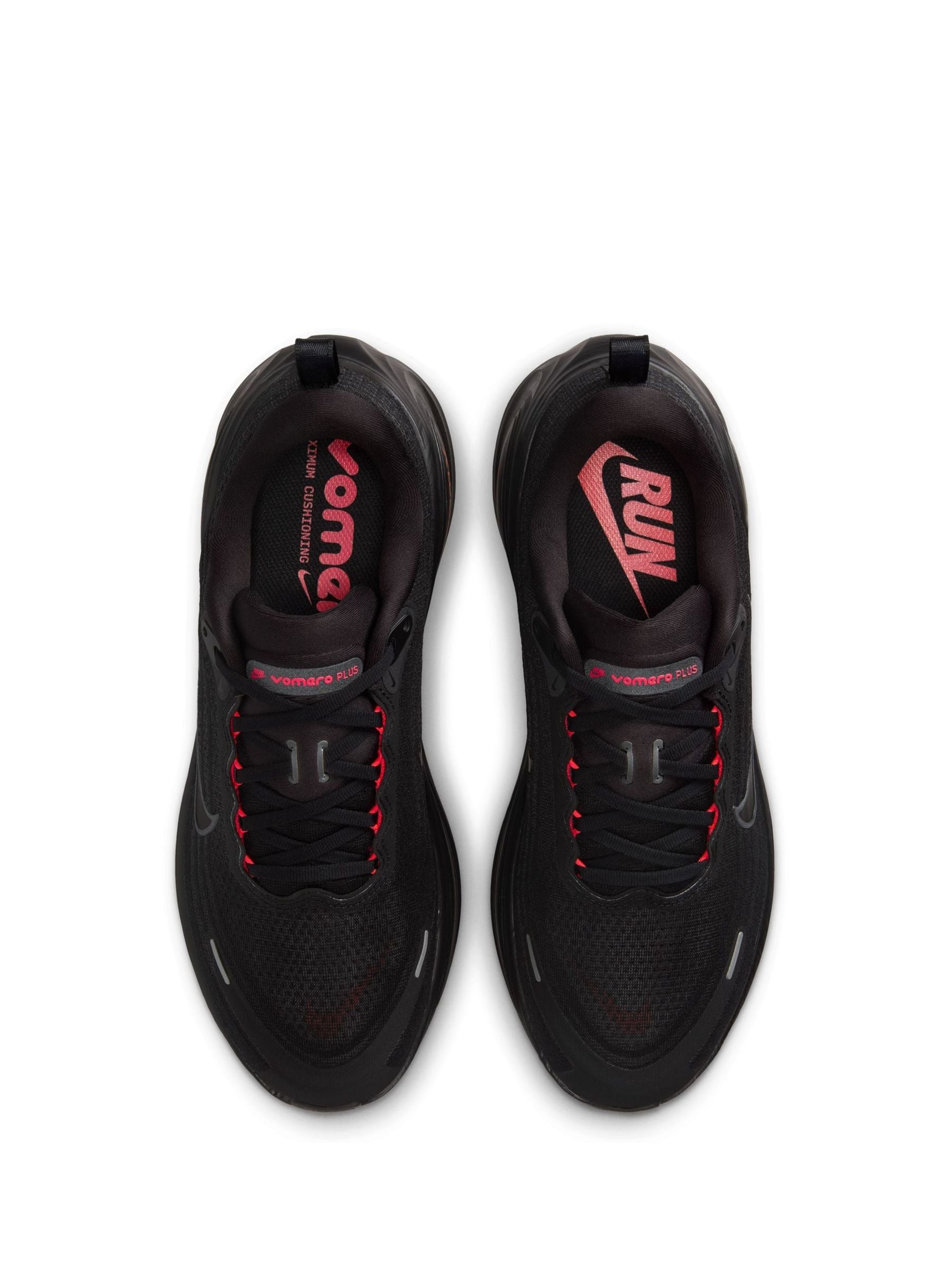 Zwart/rood - Nike Vomero Plus Running Trainers