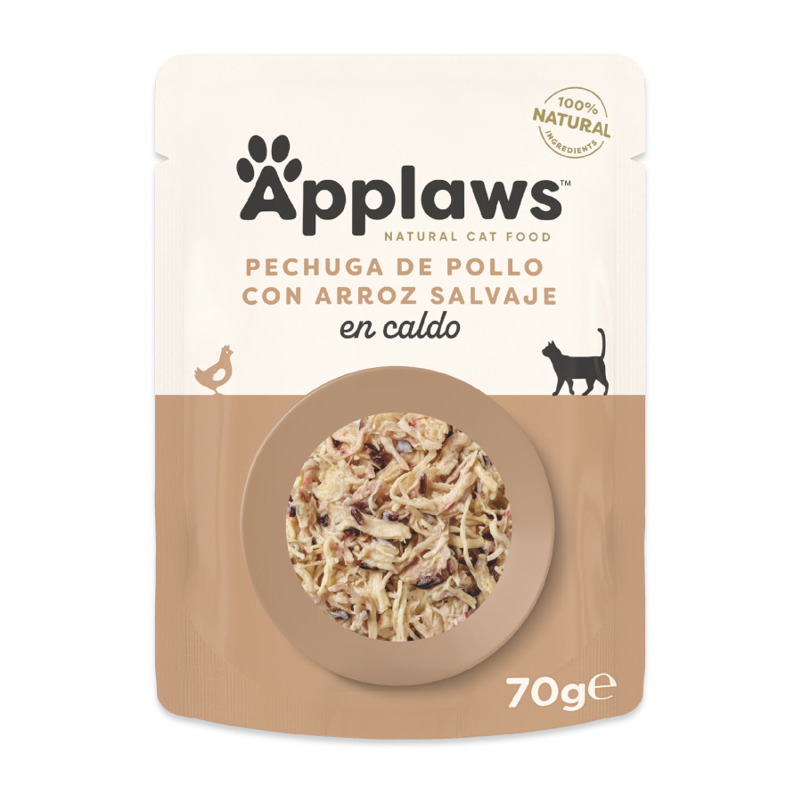 Sachê de 70g de Applaws Frango e Arroz para gatos
