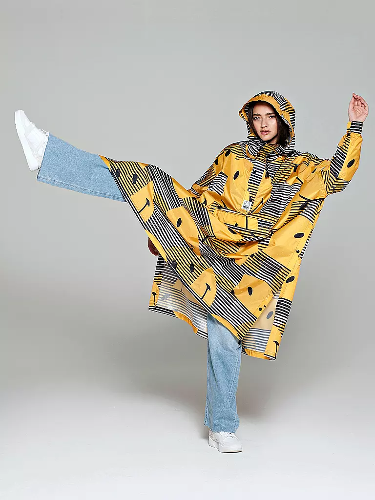 RAINKISS Regenjacke - Regenponcho SUNSET SMILEY gelb