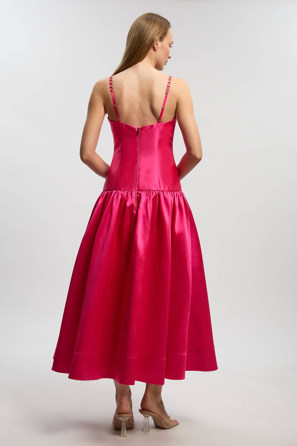 KarenMillen Robe Maxi Tissée En Sergé À Bretelles Contrastées