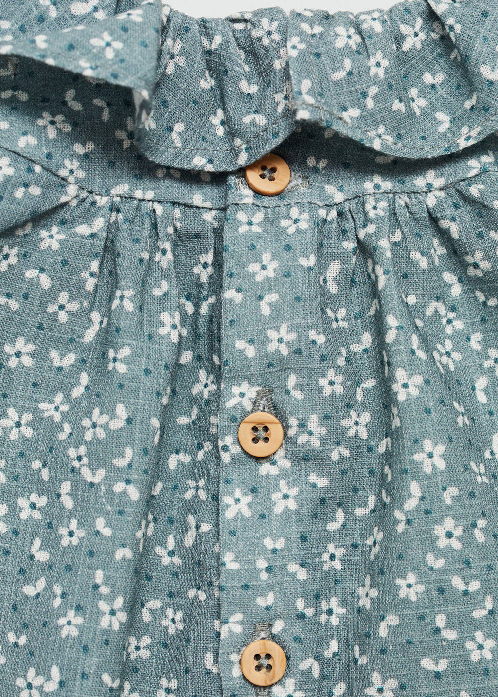 Mango Kids jurk + bloomer met bloemdessin groen/wit
