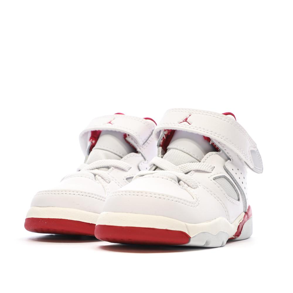 Nike Baskets Écru/Rouge Garçon Nike Jordan 91