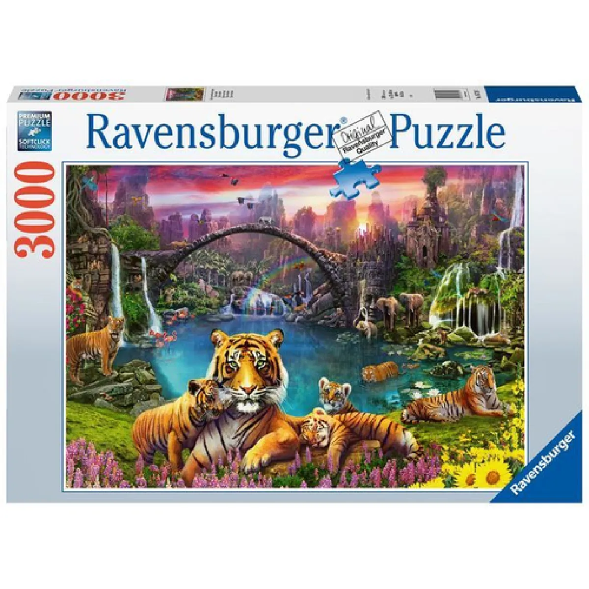 RAVENSBURGER - Puzzle Tigres au Lagon 3000 pièces