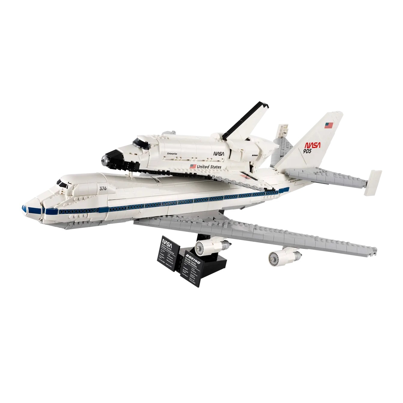 (2417-tlg. Set) Icons Klemmbausteine Raumfahrt Spielzeug Flugzeug Modell Bausatz (10360) - Spaceshuttle-Transport-Jumbo