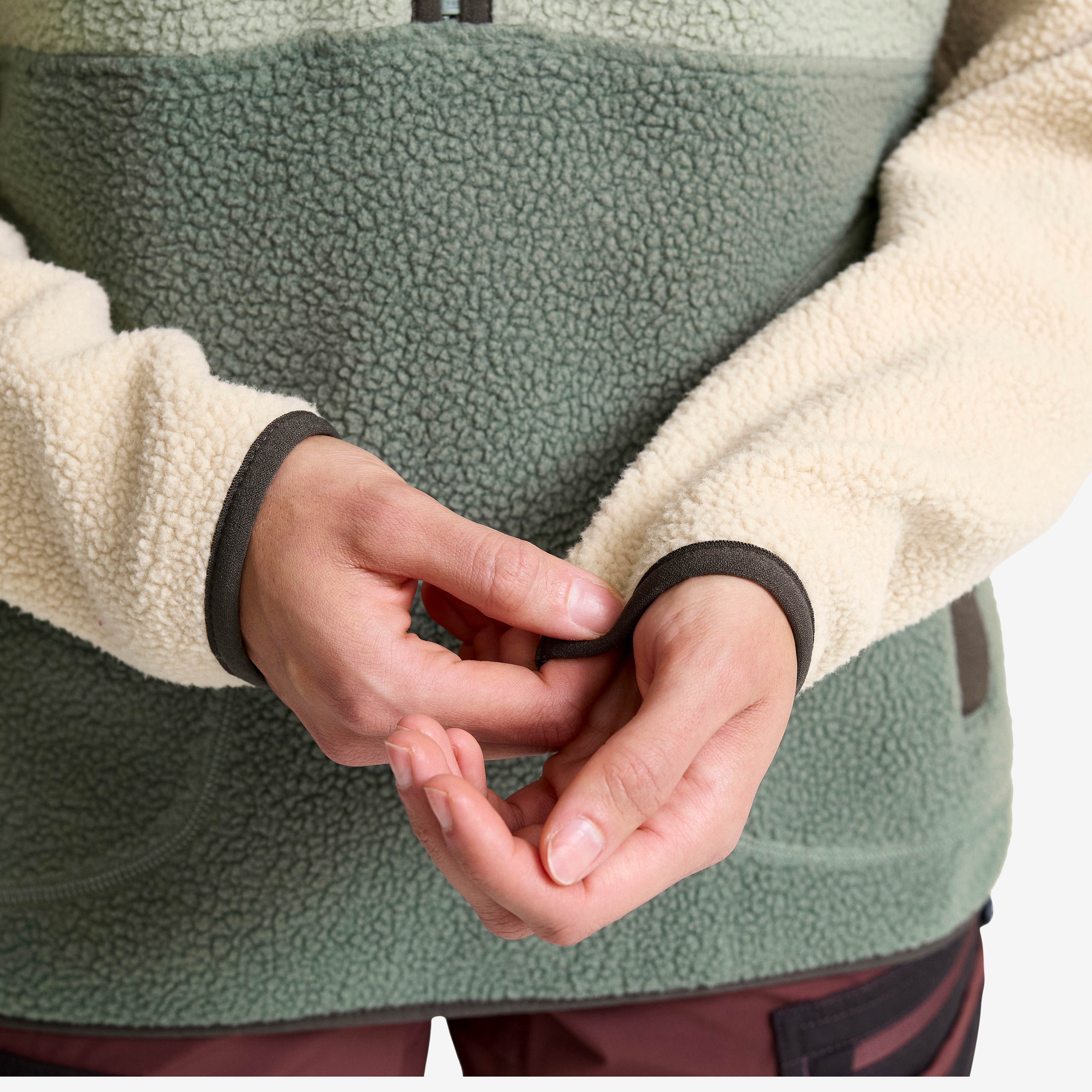 Canyon Half-zip Pile Fleece Dame Peyote/Shadow Green