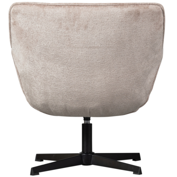 WOOOD fauteuil Wibo taupe chenille stof draaibaar