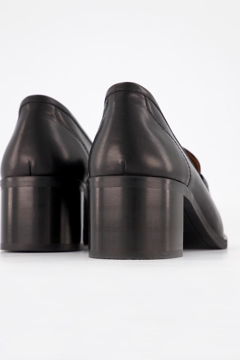 Leder-Trotteur, goldene Spange, Weite H