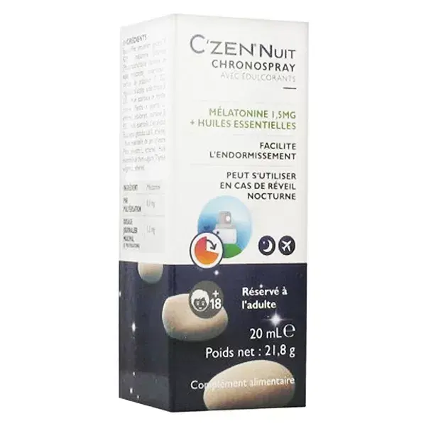 Spray Oral Bausch & Lomb C'zen Night com Melatonina 1,5 mg e Óleos Essenciais 20 ml