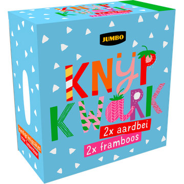 Jumbo Knijpkwark Aardbei/Framboos 4 x 90 g