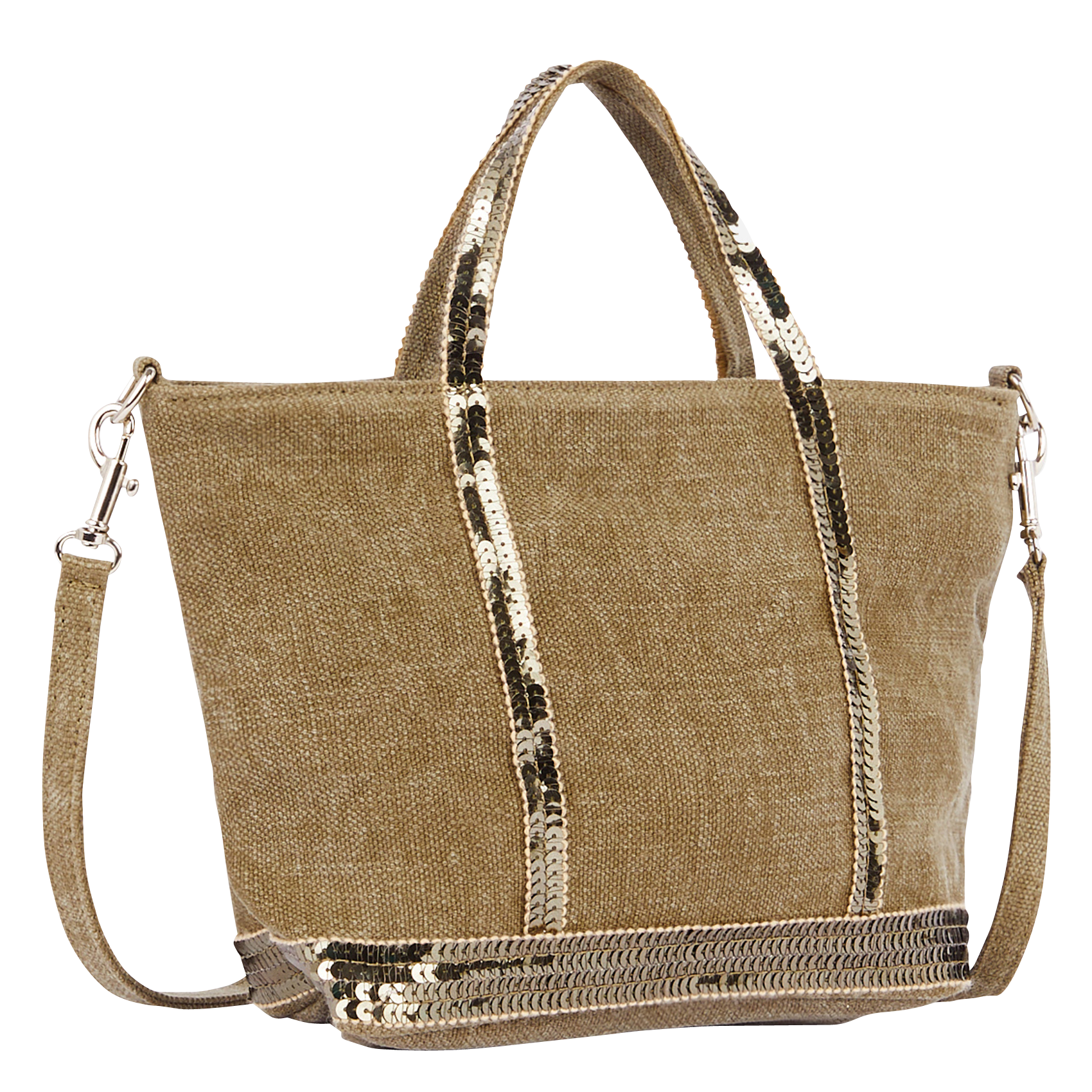 Cabas XS à sequins en lin | Vert