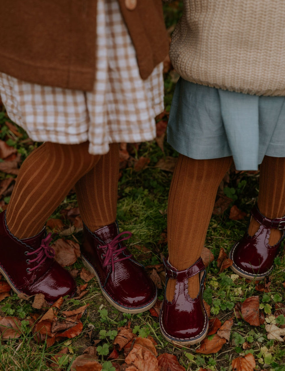 Scallop Boot - Burgundy Patent