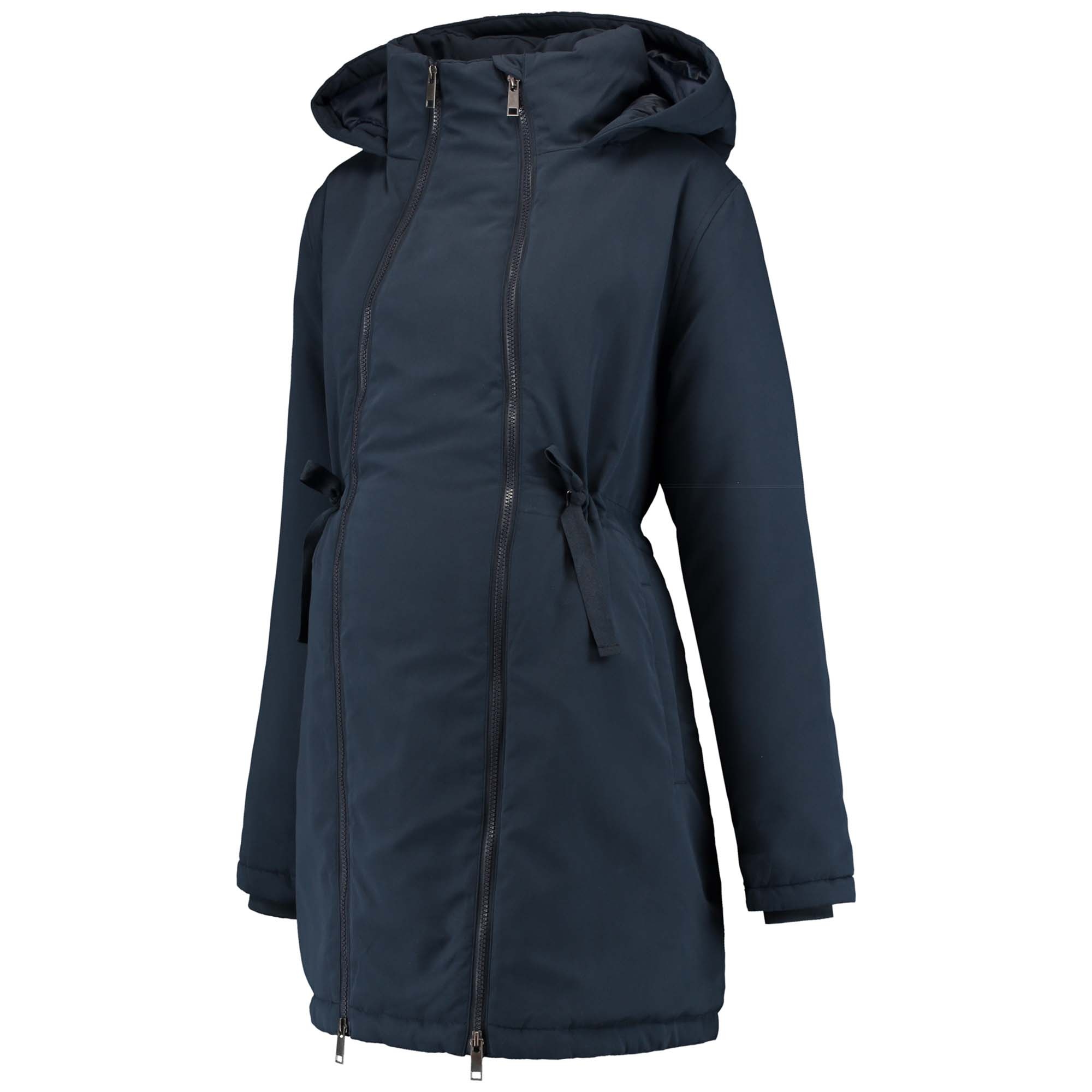 Prénatal 2 in 1 zwangerschapsjas lange mouwen effen blauw