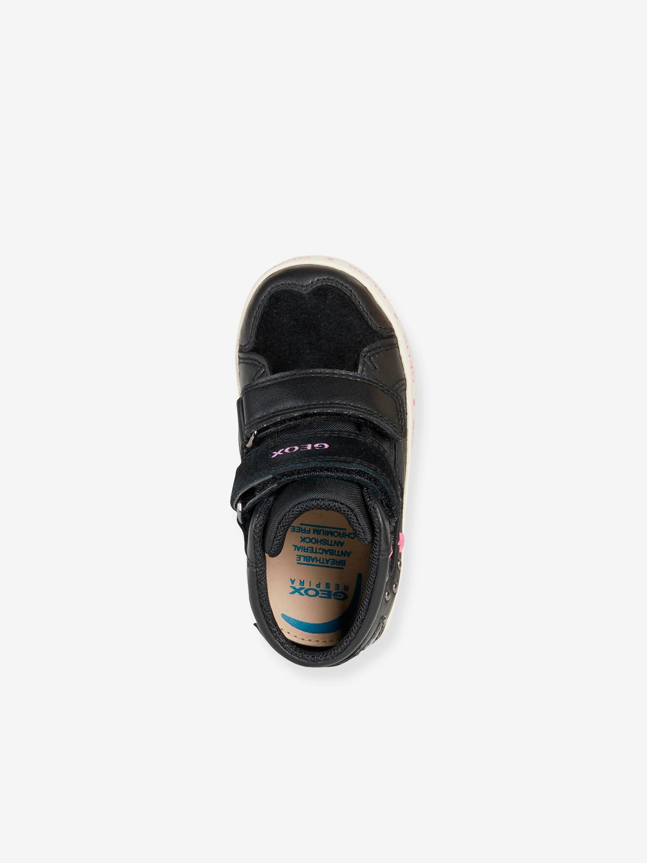 Sapatinhos de bebê Kilwi Girl B GEOX®, tamanho médio, preto, lisos com estampas.