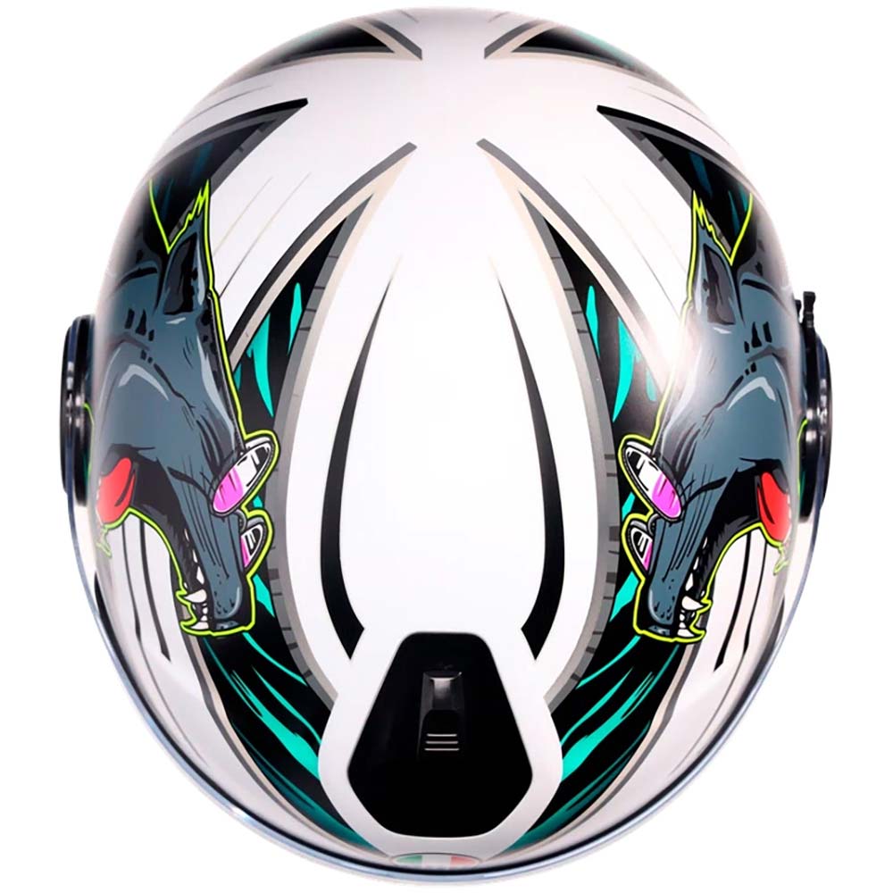 AGV - Casque Eteres Ghepard Blanc / Noir / Bleu / Mat