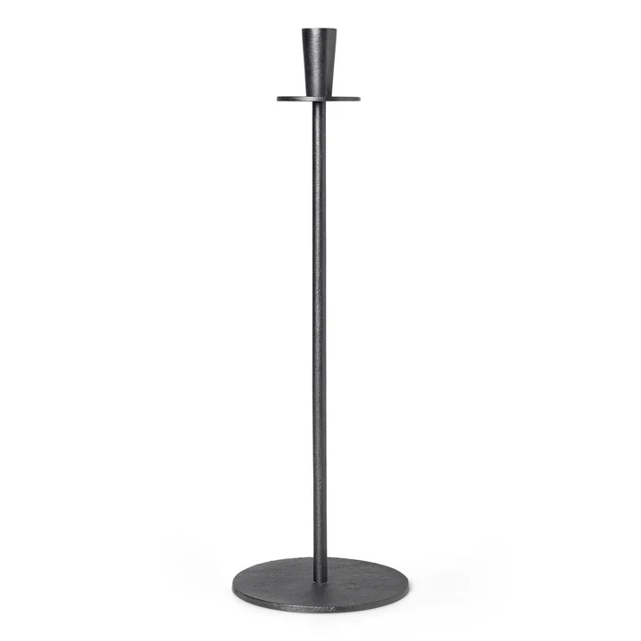 Ferm Living - Hoy Casted Kerzenhalter H 55 cm, schwarz