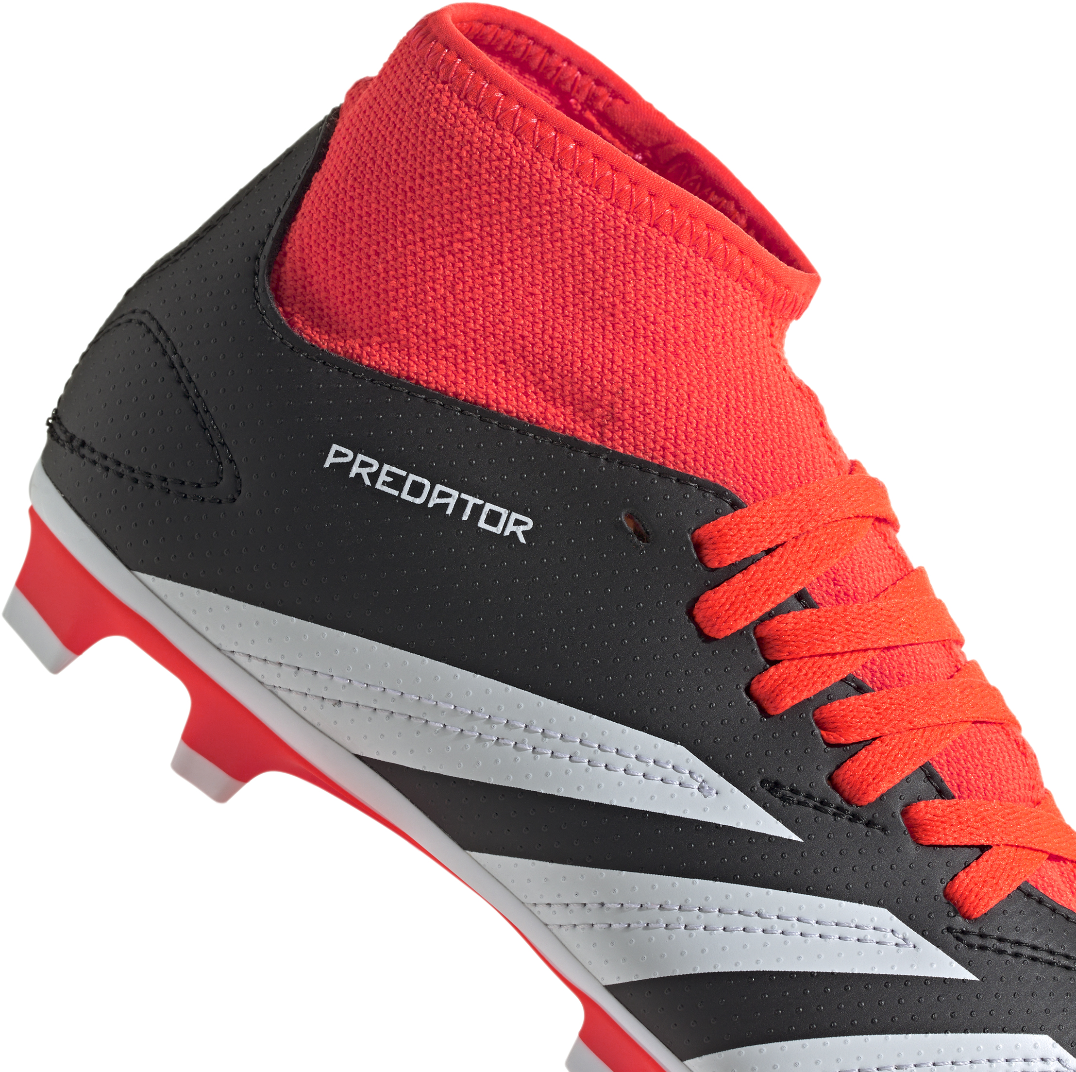 Predator Club Sock FxG Junior Core Black/Footwear White/Solar Red